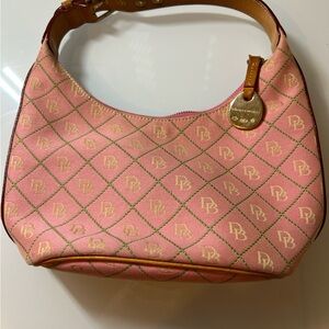 Dooney & Bourke Pink and Gold Shoulder Bag